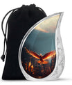 Elegant Phoenix Urn for Men - Metal Funeral Urns for Adult Humam Ashes