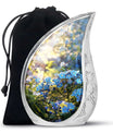 Forget Me Not Flower Cremation Urn for Human Ashes - Scorpion Grasses Urn