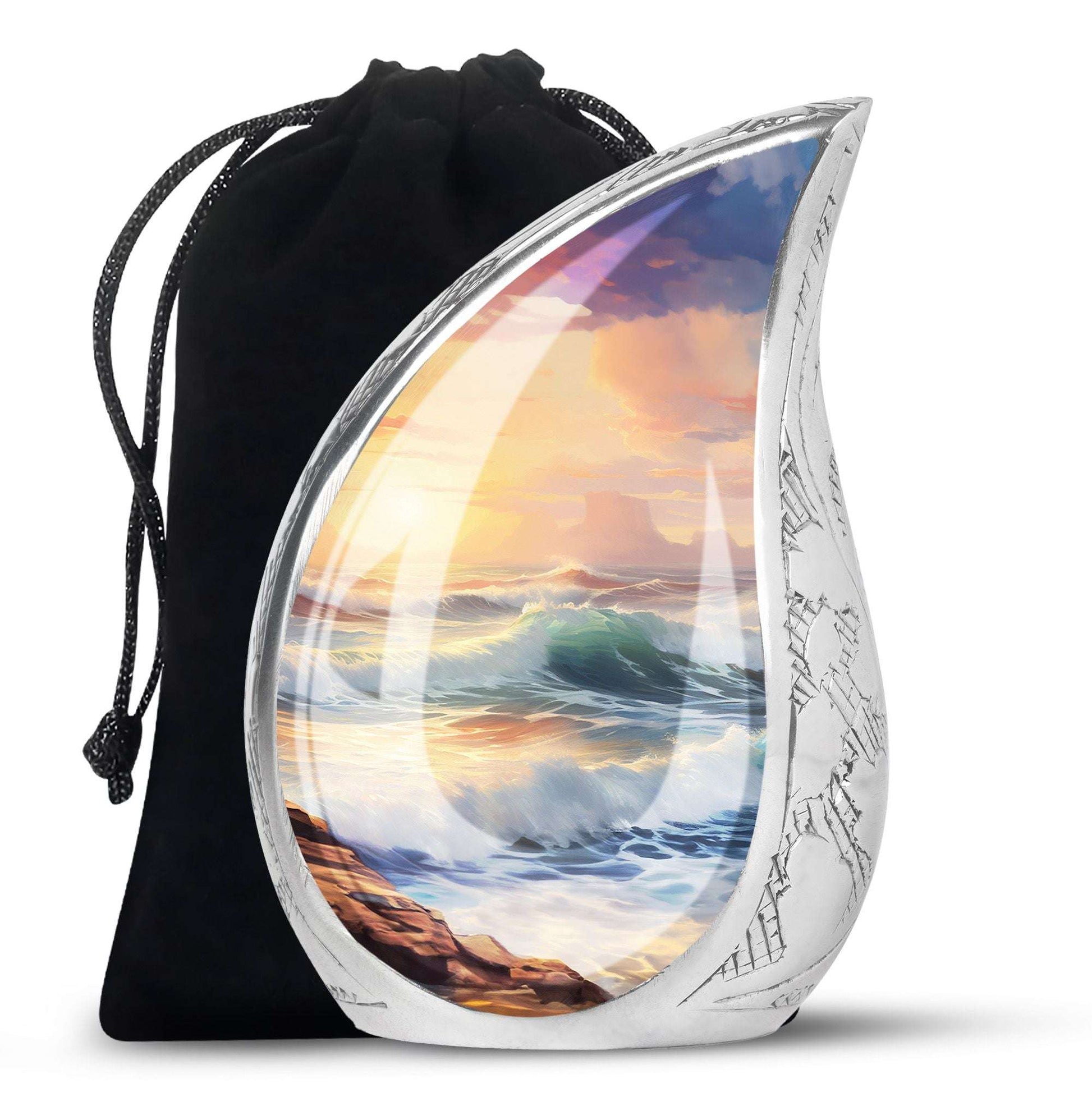Ocean Sunset Cremation Urn For Mom – Beach Memorial Urns For Ashes