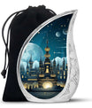 Moonlight Castle Cremation Urn For Women – Fantasy Funeral Urn For Ashes