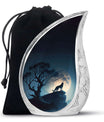 Wolf Cremation Keepsake Urn – Full Moon Night Funeral Ashes Urn