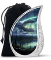 Northern Lights Cremation Urn – Aurora Borealis Funeral Keepsake Urns