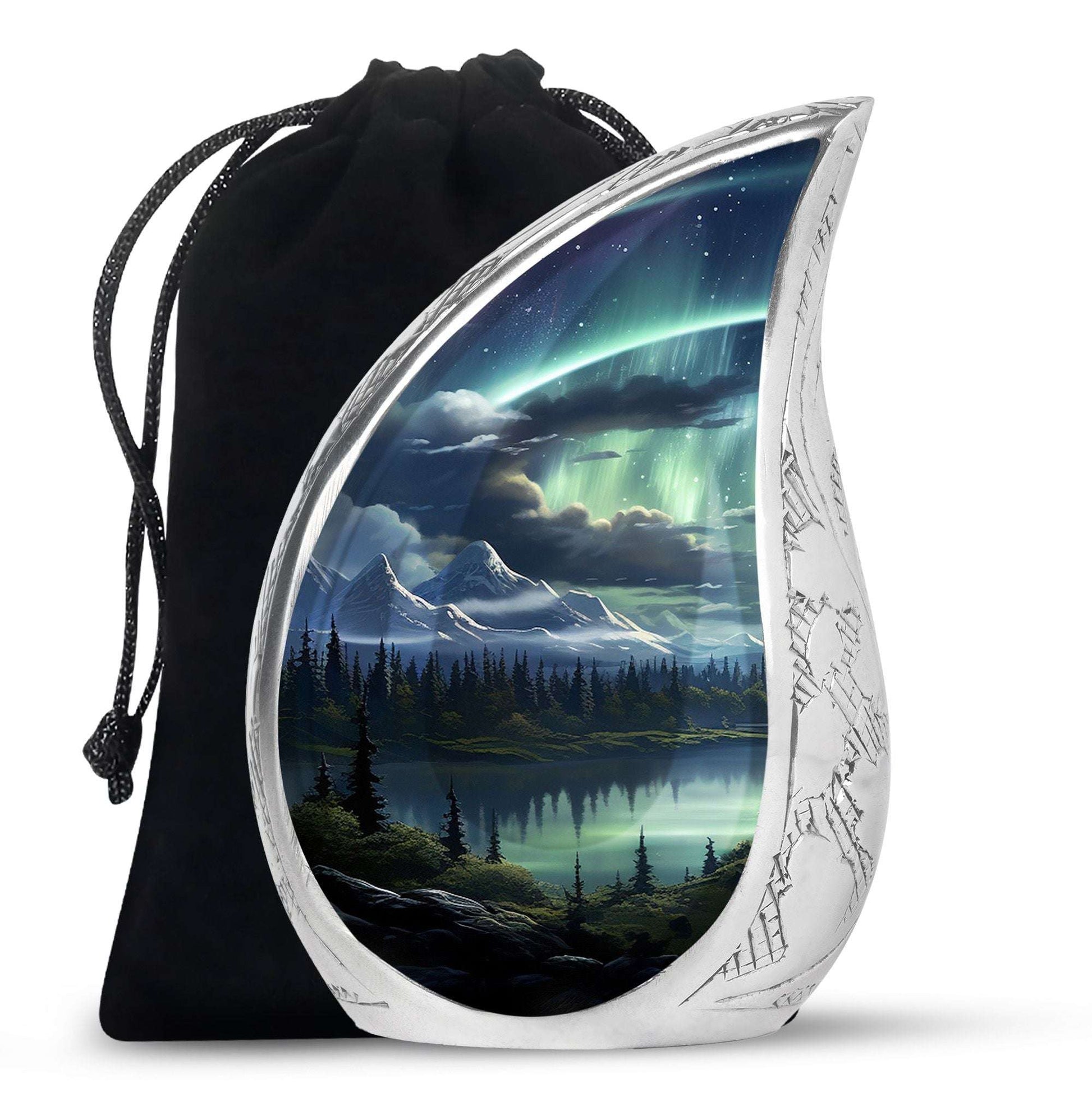 Northern Lights Cremation Urn – Aurora Borealis Funeral Keepsake Urns