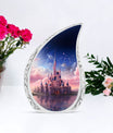 Paradise urn for adult male dad, a large decorative human cremation and funeral urn for men's ashes