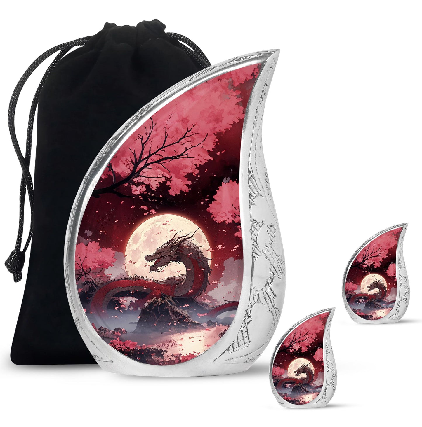  Dragon Urn Large Urn With 4 Keepsake Urn
