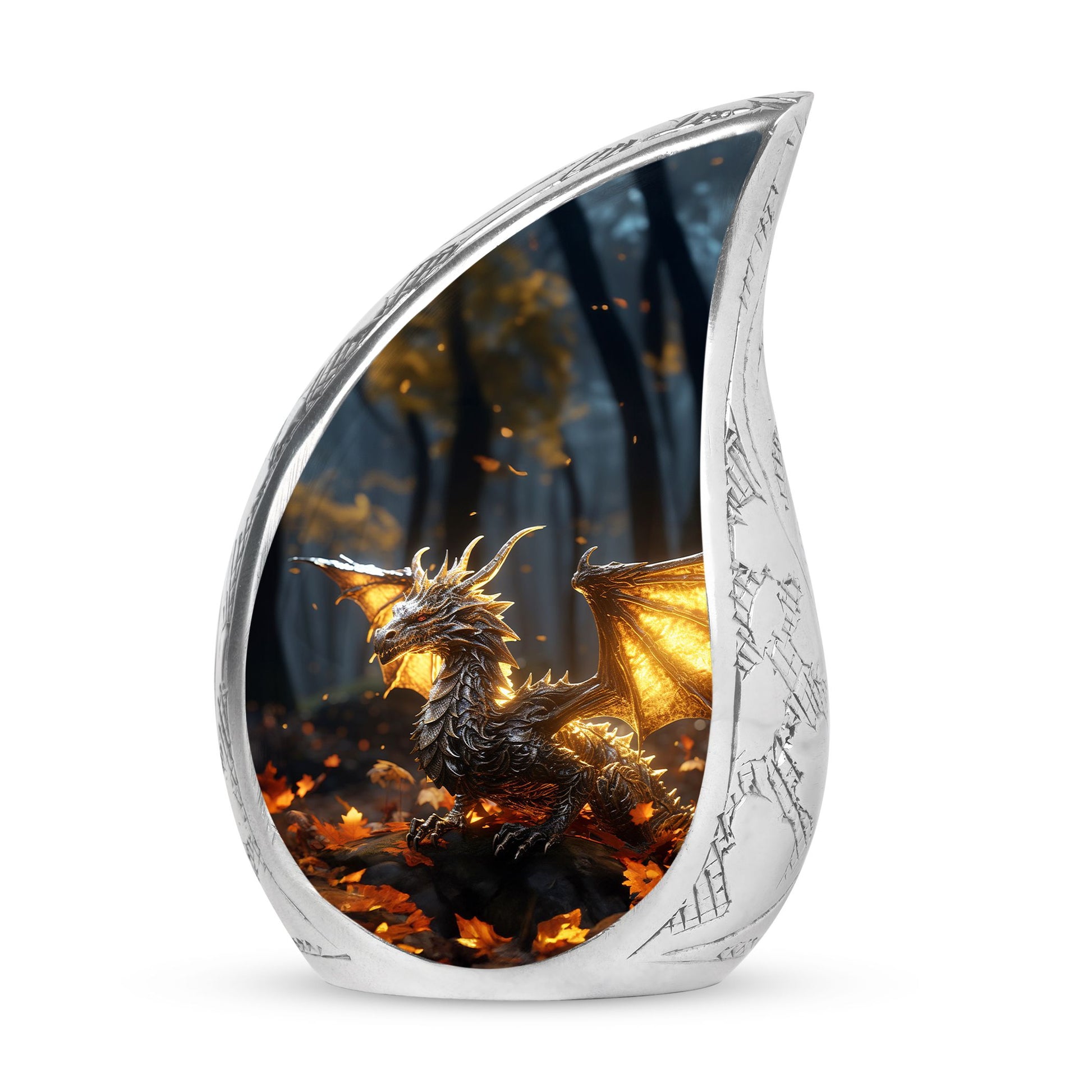 Golden Dragon Cremation Urn for Human Ashes - Funeral Urns For Adult