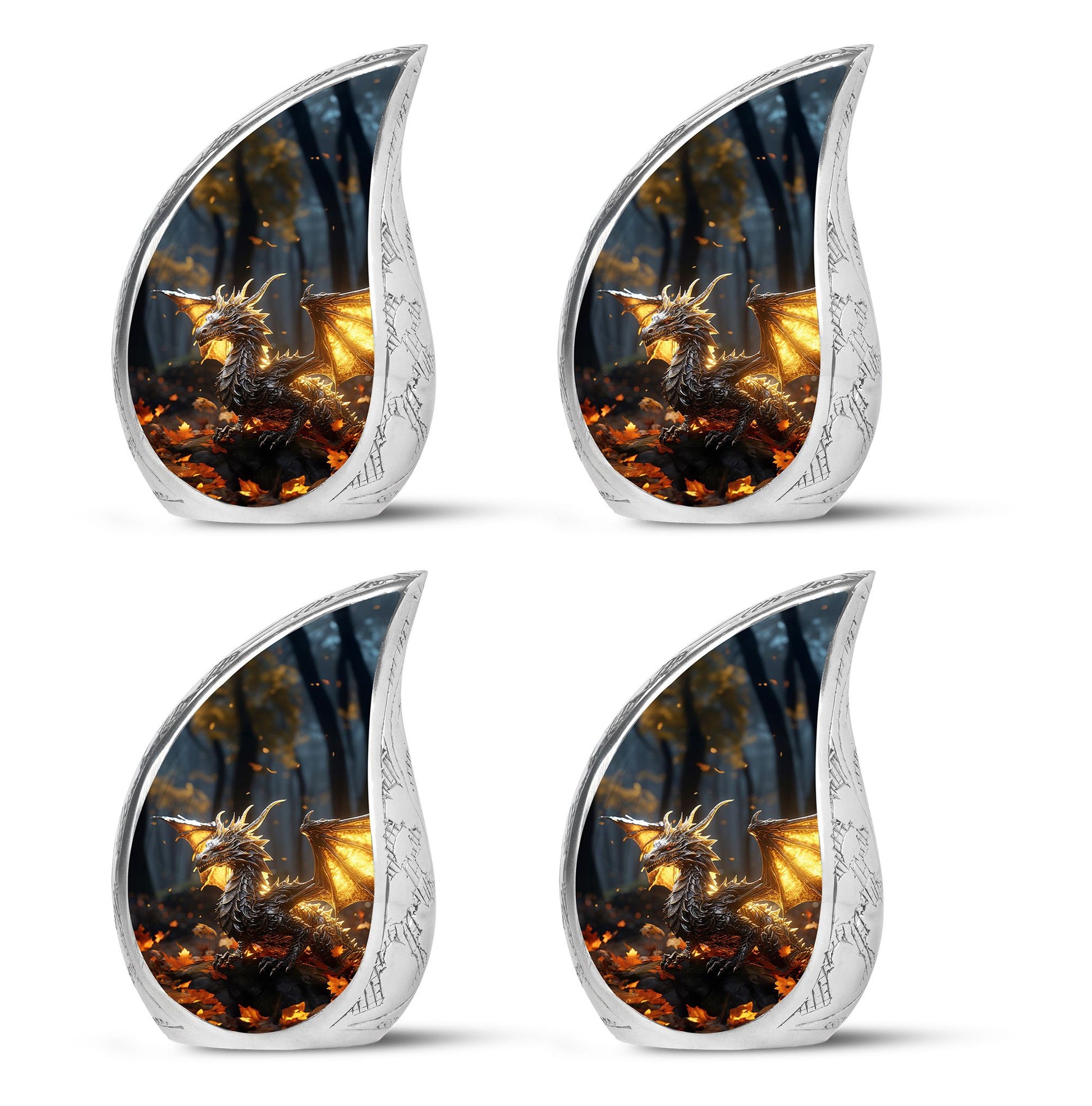 Golden Dragon Cremation Urn for Human Ashes - Funeral Urns For Adult