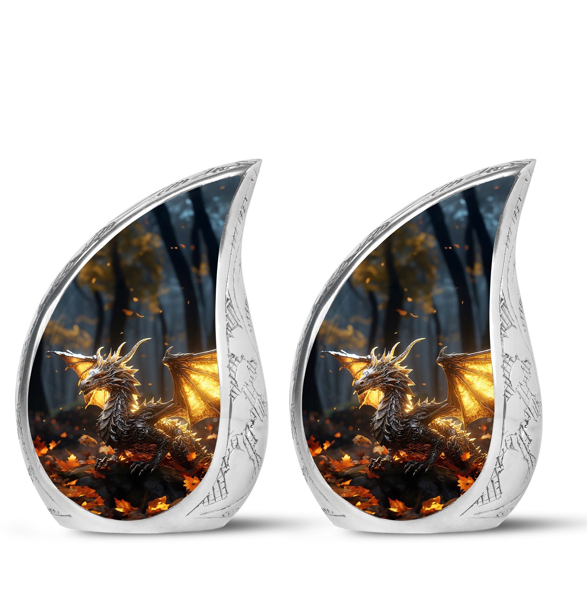 Golden Dragon Cremation Urn for Human Ashes - Funeral Urns For Adult