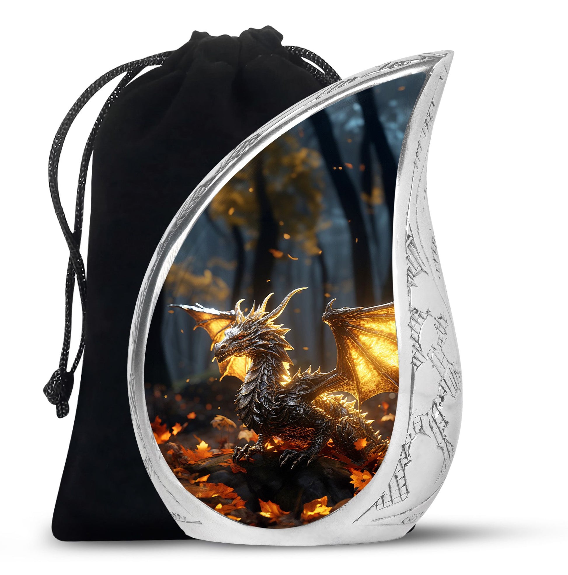 Golden Dragon Cremation Urn for Human Ashes - Funeral Urns For Adult