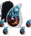 Dark Flame Dragon Cremation Urn for Human Ashes - Funeral Urns For Ashes