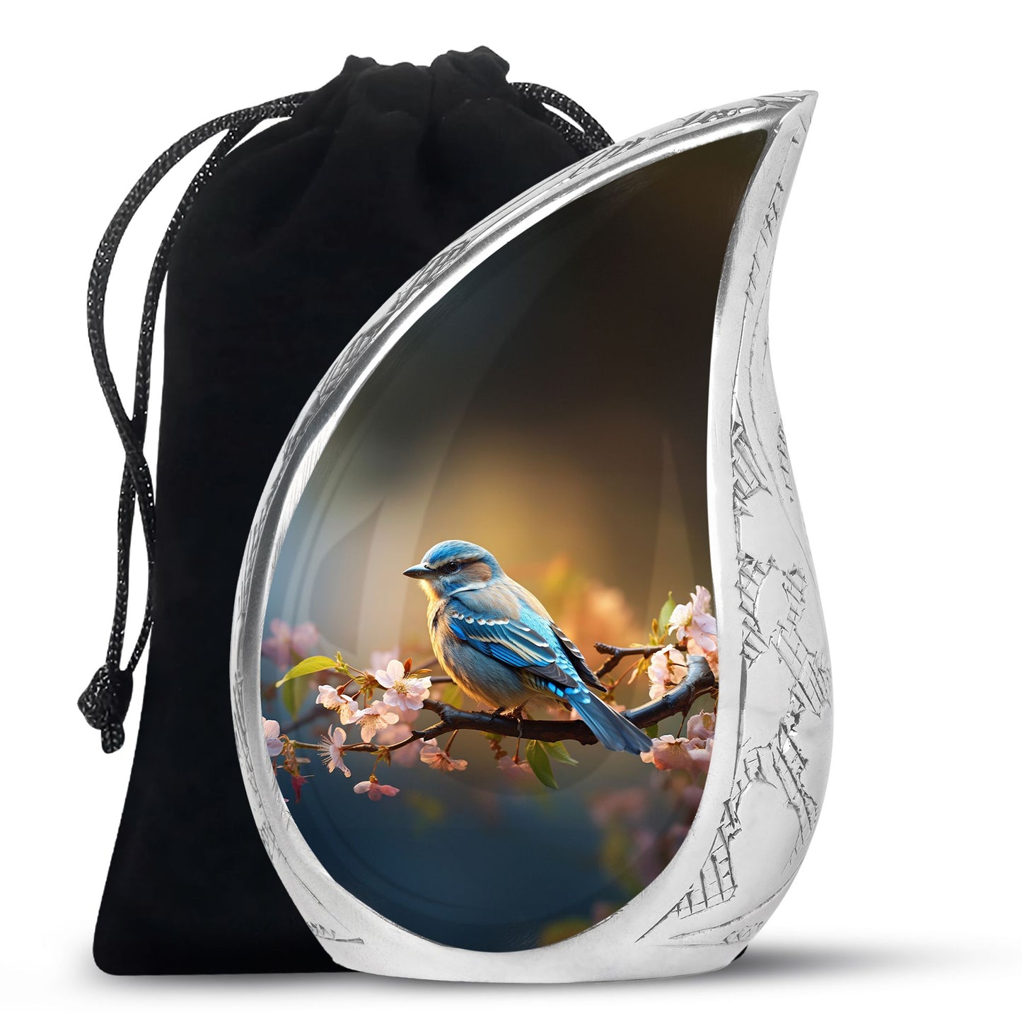 Personalized Bird Cremation Urn for Human Ashes - 10-inch, 200 cu in - Yatskia