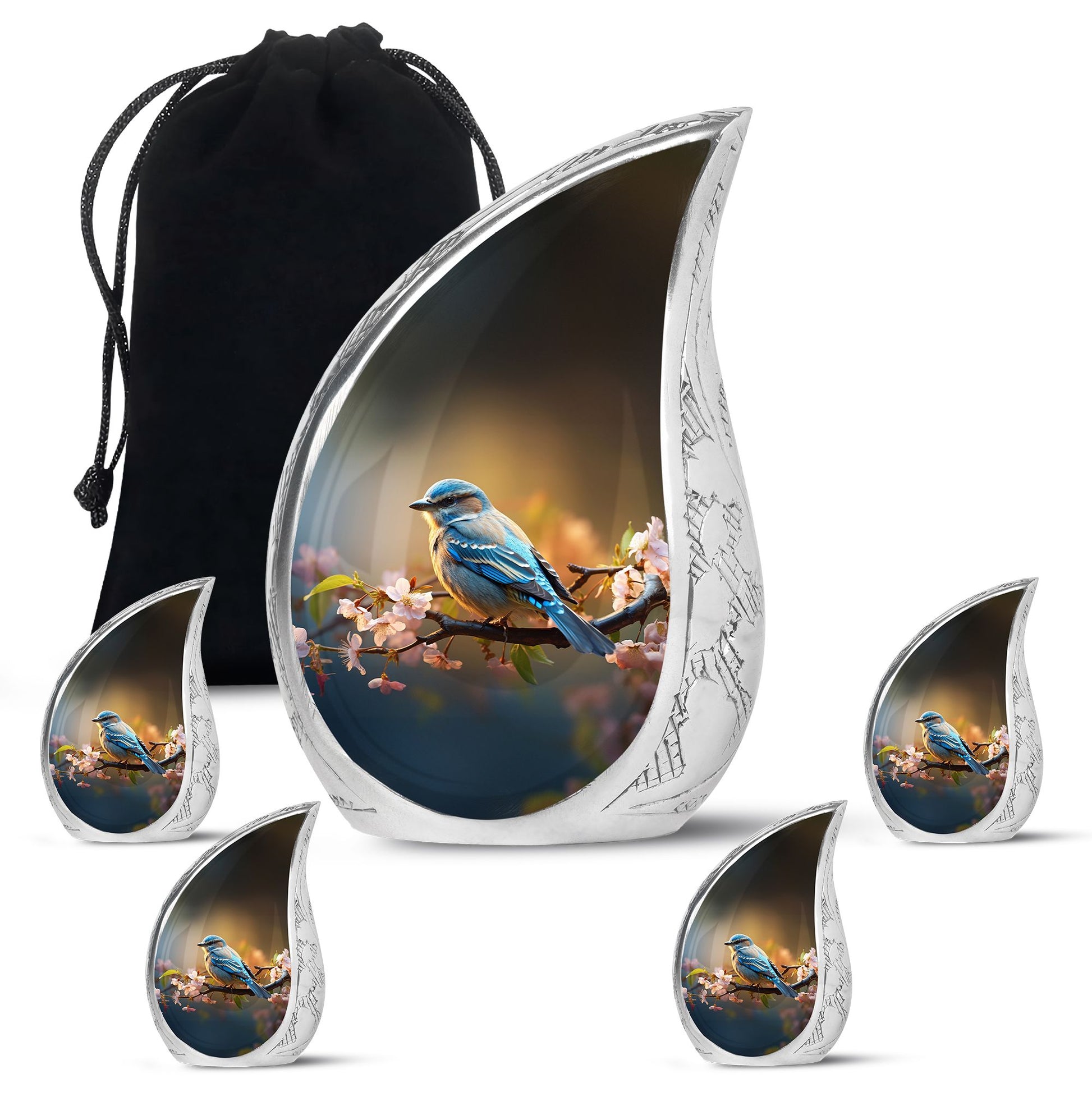 Spring Blossom - Bird Urns Funeral Large Cremation Urns For Ashes