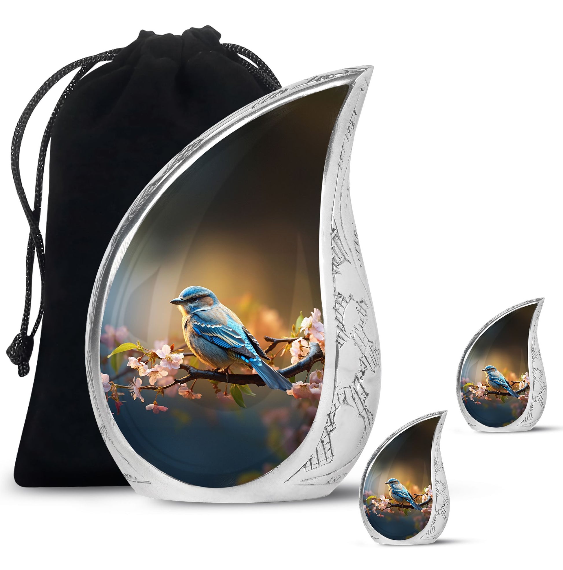 Spring Blossom - Bird Urns Funeral Large Cremation Urns For Ashes