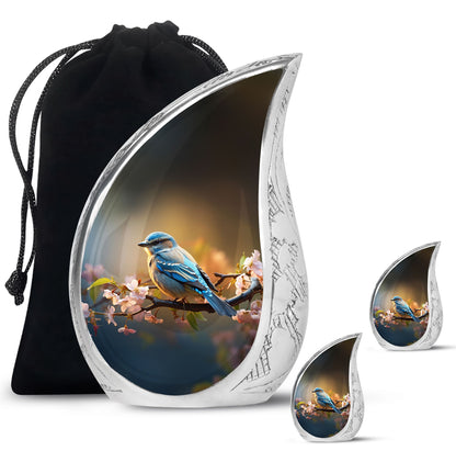 Personalized Bird Cremation Urn for Human Ashes - 10-inch, 200 cu in - Yatskia