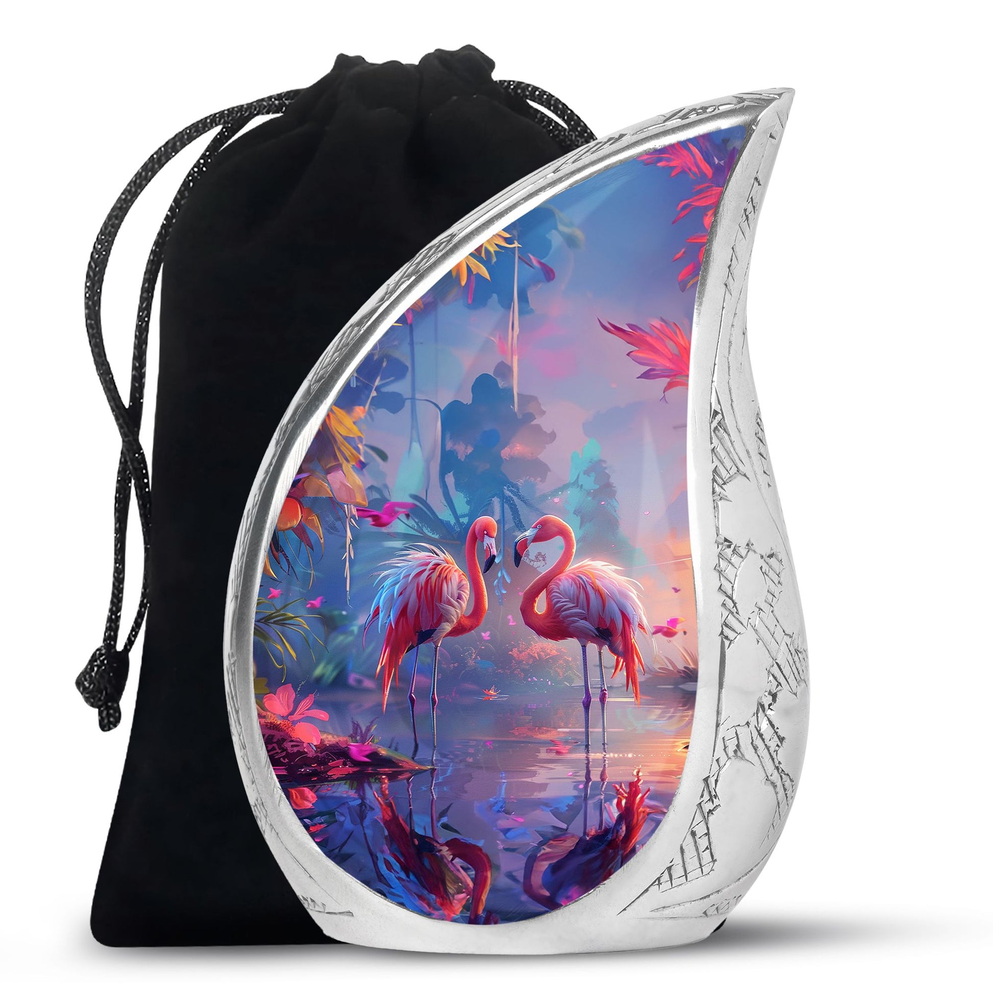 Flamingo Love Cremation Urn for Human Ashes - Cremation Urns For Adult