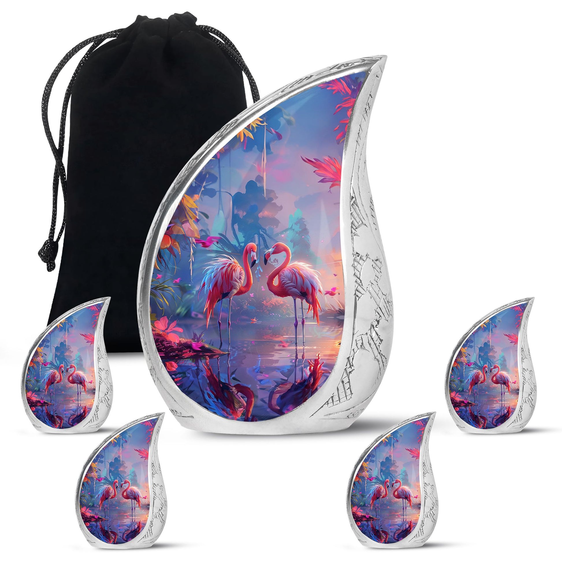 Flamingo Love Cremation Urn for Human Ashes - Cremation Urns For Adult