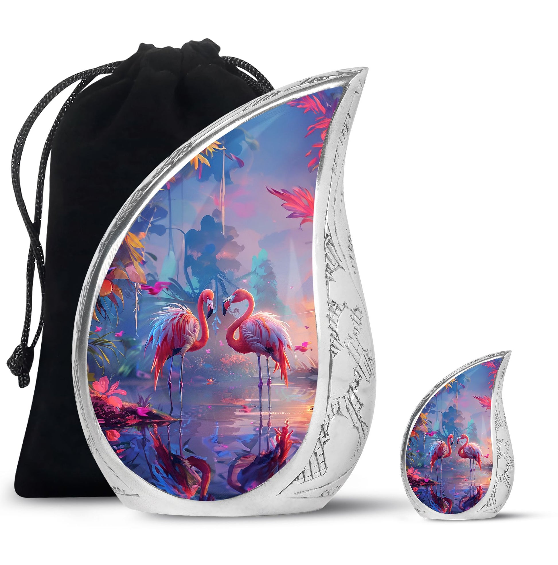 Flamingo Love Cremation Urn for Human Ashes - Cremation Urns For Adult