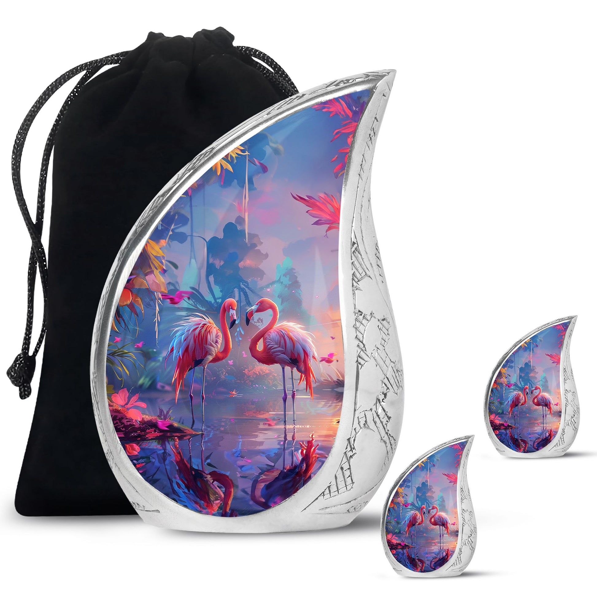 Flamingo Love Cremation Urn for Human Ashes - Cremation Urns For Adult