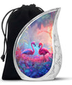 Pink Flamingo Cremation Urn For Human Ashes For Men & Women