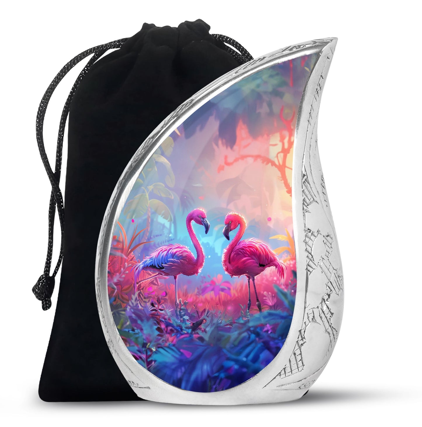 Pink Personalized Bird Cremation Urn for Men & Women - 10-inch, 200 cu in - Yatskia