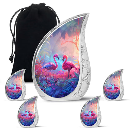 Pink Personalized Bird Cremation Urn for Men & Women - 10-inch, 200 cu in - Yatskia
