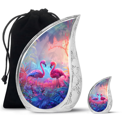 Pink Personalized Bird Cremation Urn for Men & Women - 10-inch, 200 cu in - Yatskia