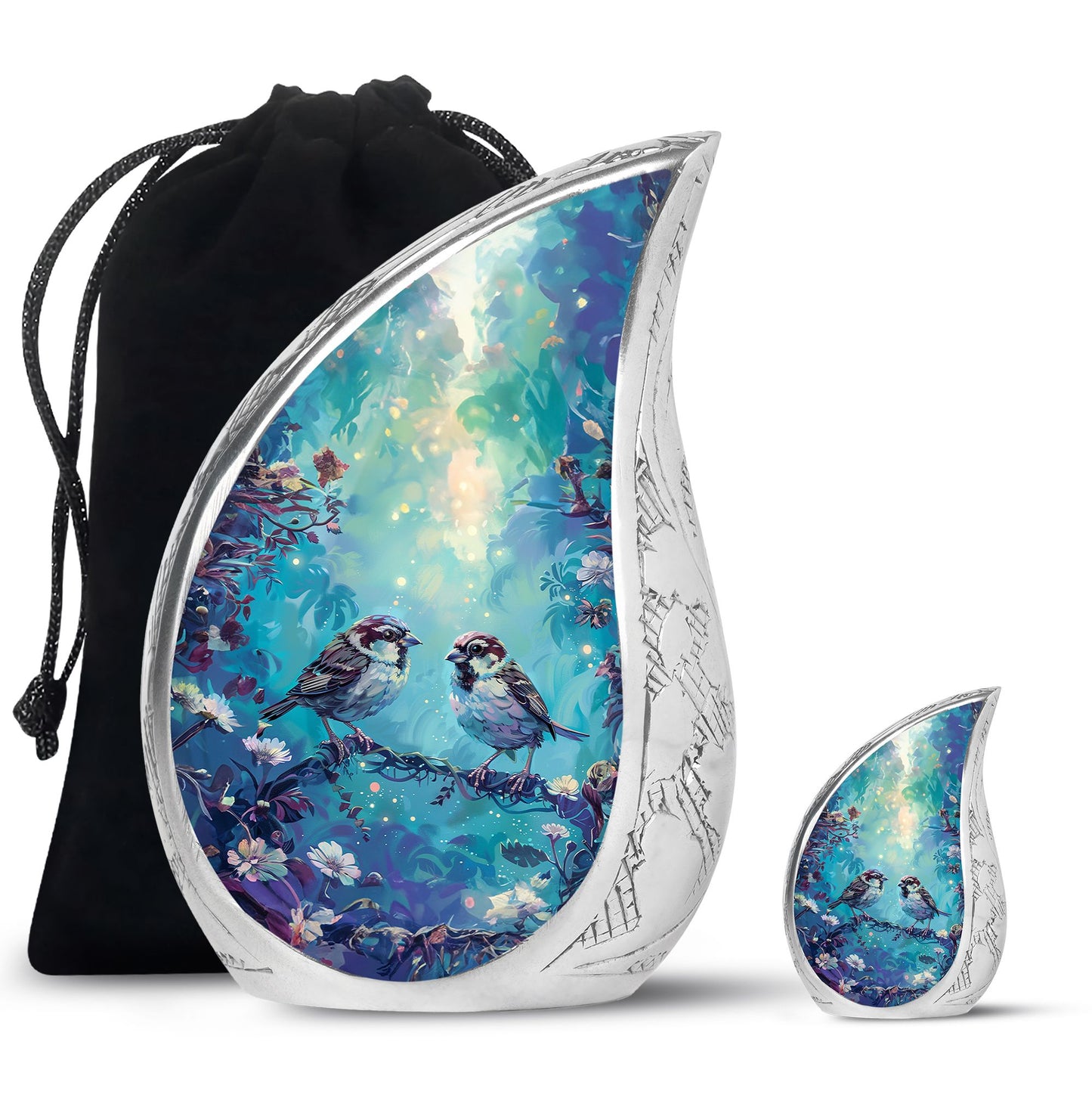 Personalized Bird Cremation Urn for Adults - 10-inch, 200 cu in - Yatskia