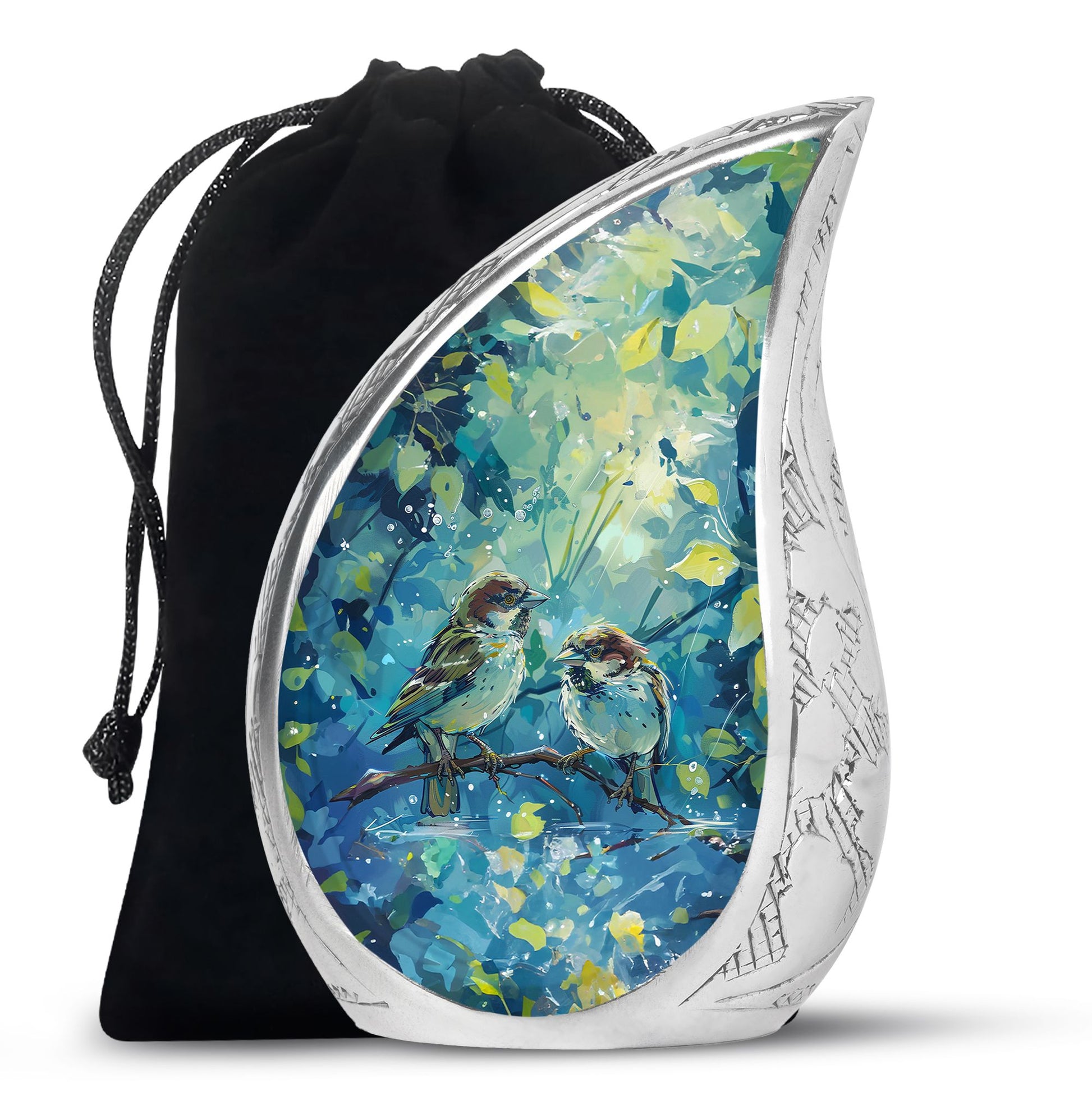 Sparrow Pair Cremation Urn for Human Ashes - Cremation Urns For Adults