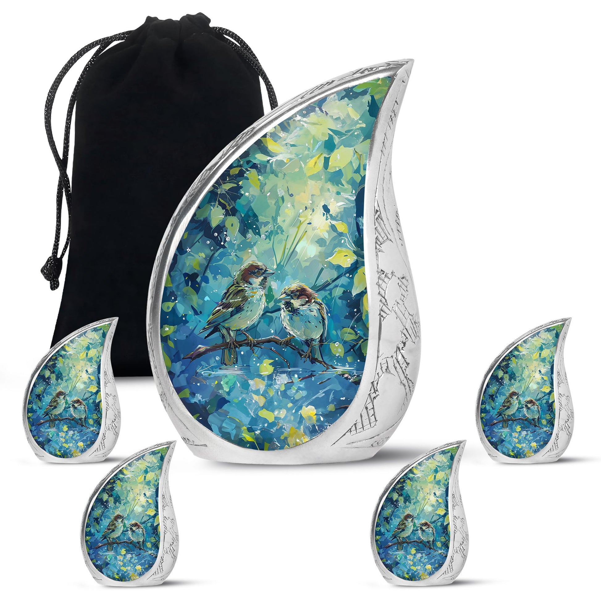 Sparrow Pair Cremation Urn for Human Ashes - Cremation Urns For Adults