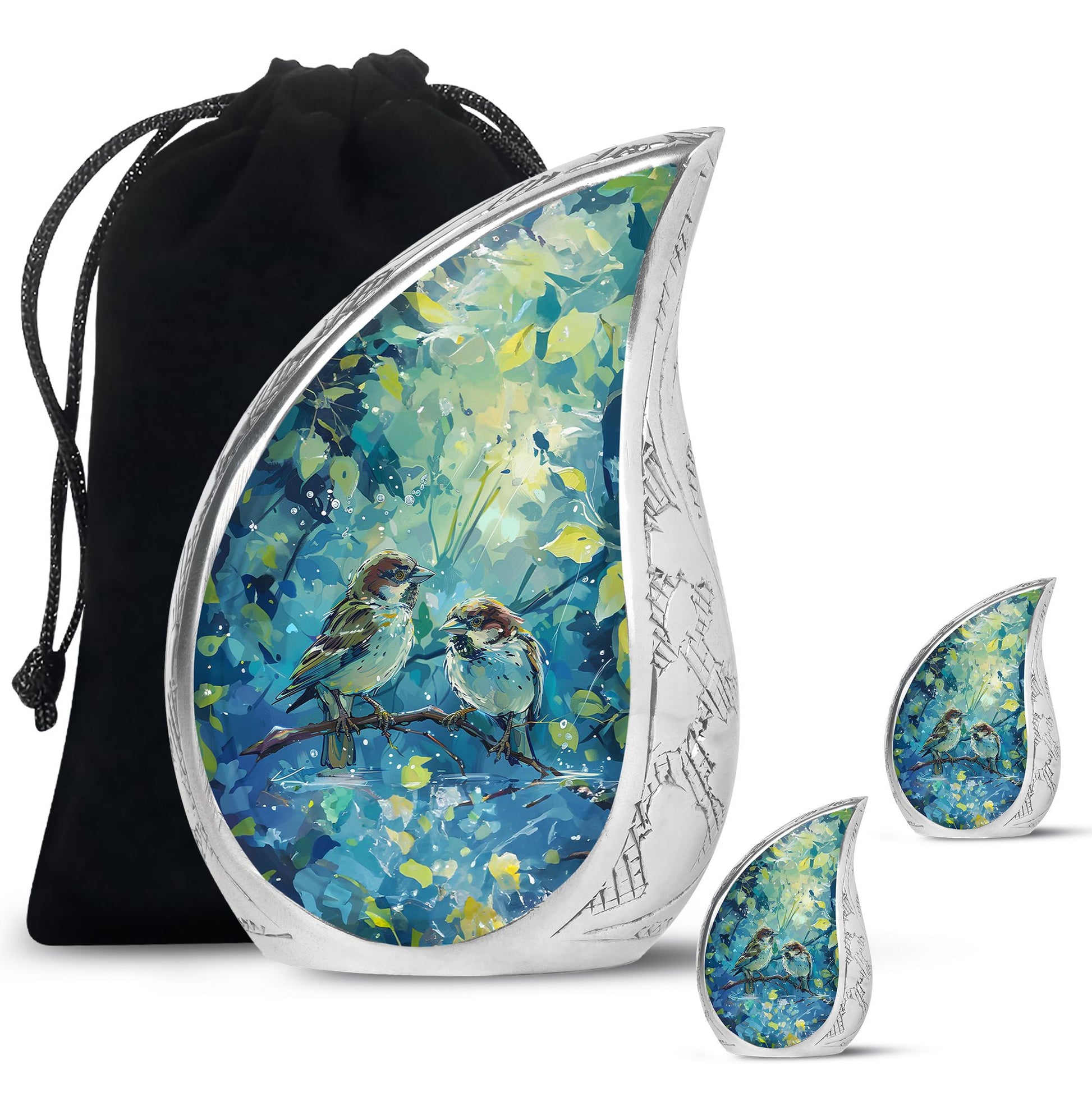 Sparrow Pair Cremation Urn for Human Ashes - Cremation Urns For Adults