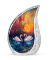 Sunset Swan Cremation Urn for Human Ashes - Urn For Men & Women