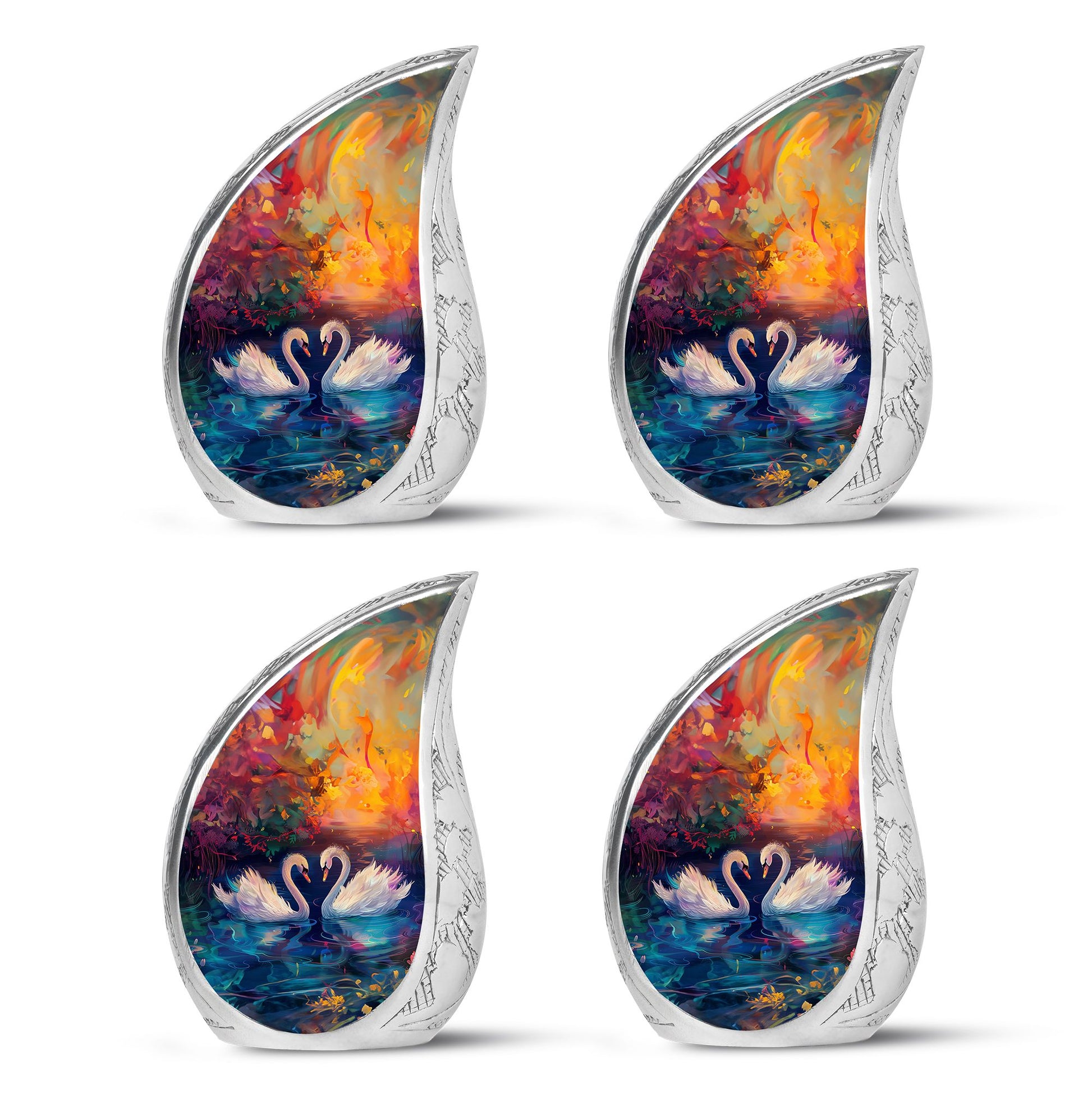 Sunset Swan Cremation Urn for Human Ashes - Urn For Men & Women