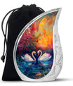 Sunset Swan Cremation Urn for Human Ashes - Urn For Men & Women