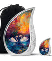 Sunset Swan Cremation Urn for Human Ashes - Urn For Men & Women