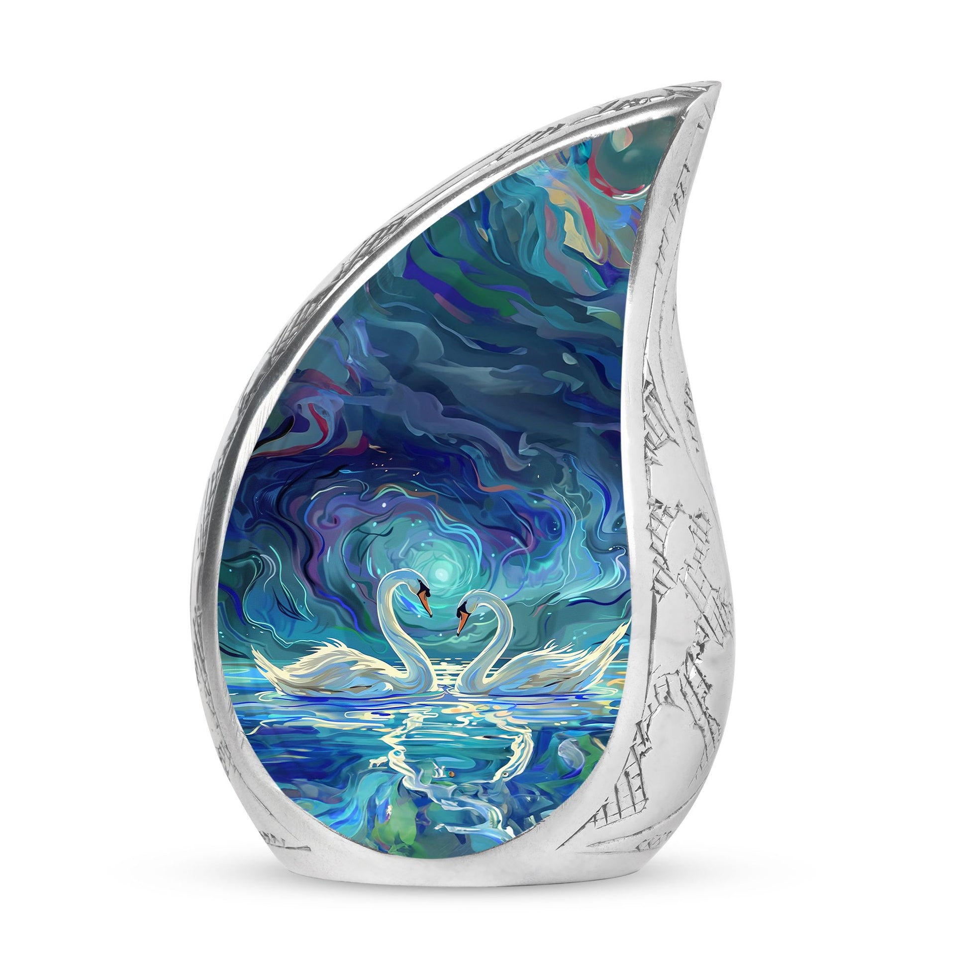 Swans Moonlight Cremation Urn for Human Ashes - Large Urn For Ashes