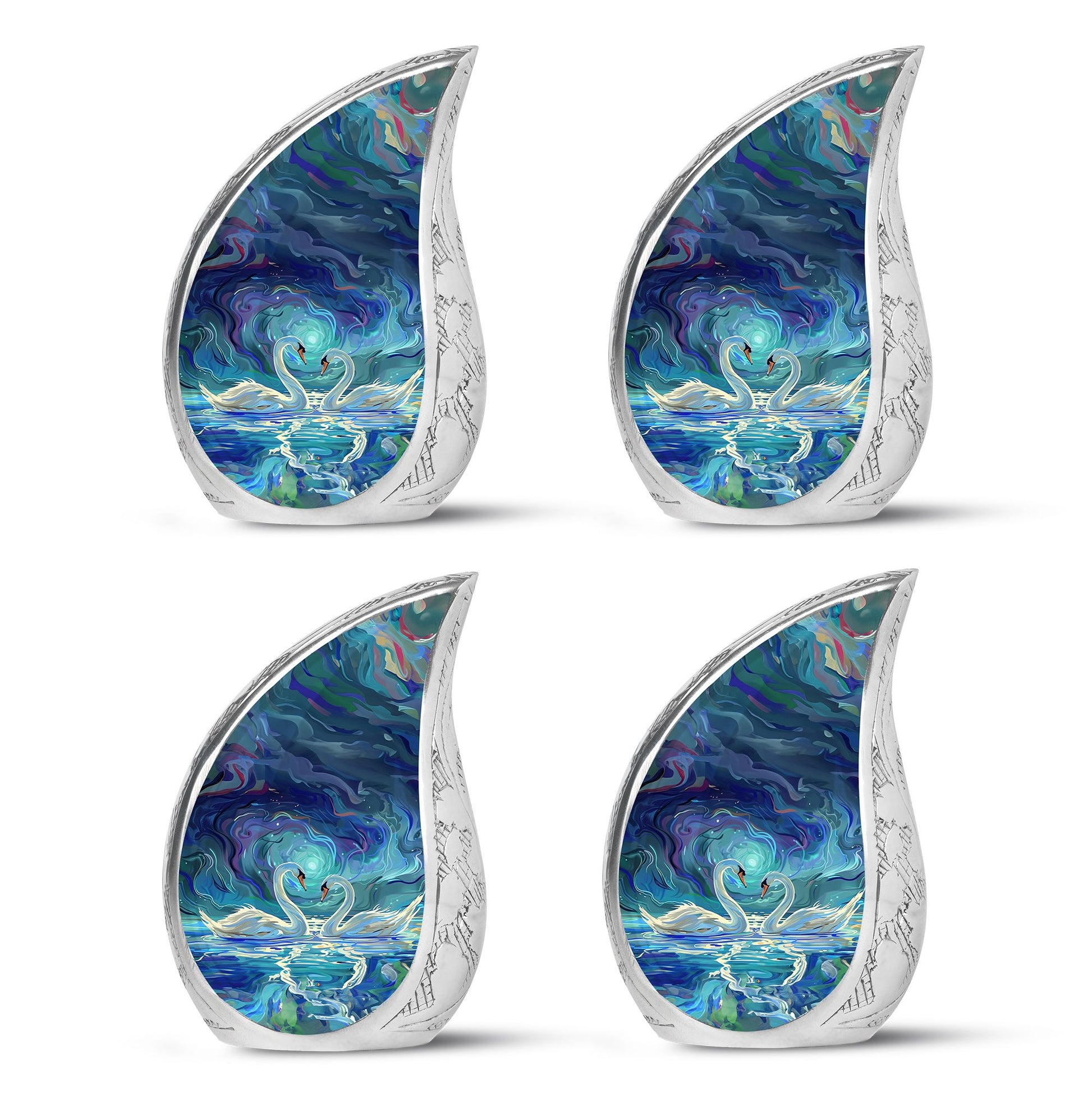 Swans Moonlight Cremation Urn for Human Ashes - Large Urn For Ashes