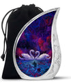 Dual Swan Cremation Urns For Human Ashes - Burial Urns For Adult