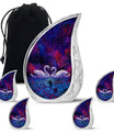 Dual Swan Cremation Urns For Human Ashes - Burial Urns For Adult