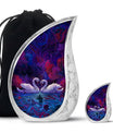 Dual Swan Cremation Urns For Human Ashes - Burial Urns For Adult