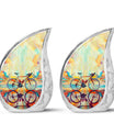 Teal Bicycle Cremation Urns For Human Ashes - Funeral Urns For Adult