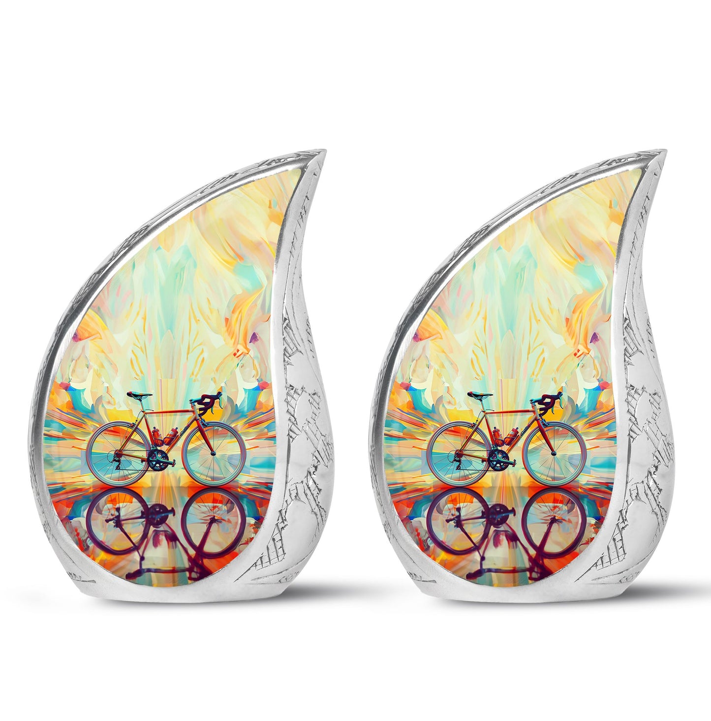 Heartfelt Bicycle Memorial Urn for Cyclists Keepsake Human Ashes Urn