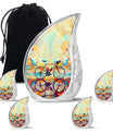 Teal Bicycle Cremation Urns For Human Ashes - Funeral Urns For Adult