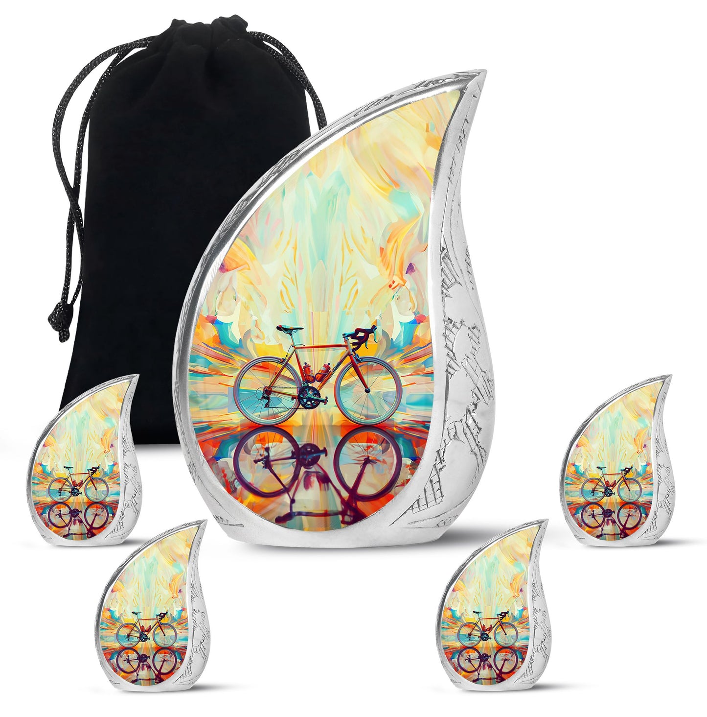 Heartfelt Bicycle Memorial Urn for Cyclists Keepsake Human Ashes Urn