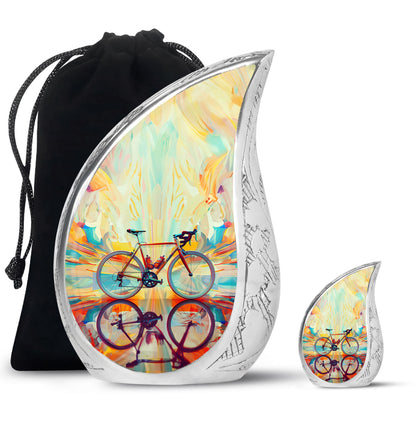 Heartfelt Bicycle Memorial Urn for Cyclists Keepsake Human Ashes Urn