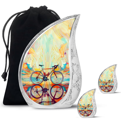 Heartfelt Bicycle Memorial Urn for Cyclists Keepsake Human Ashes Urn