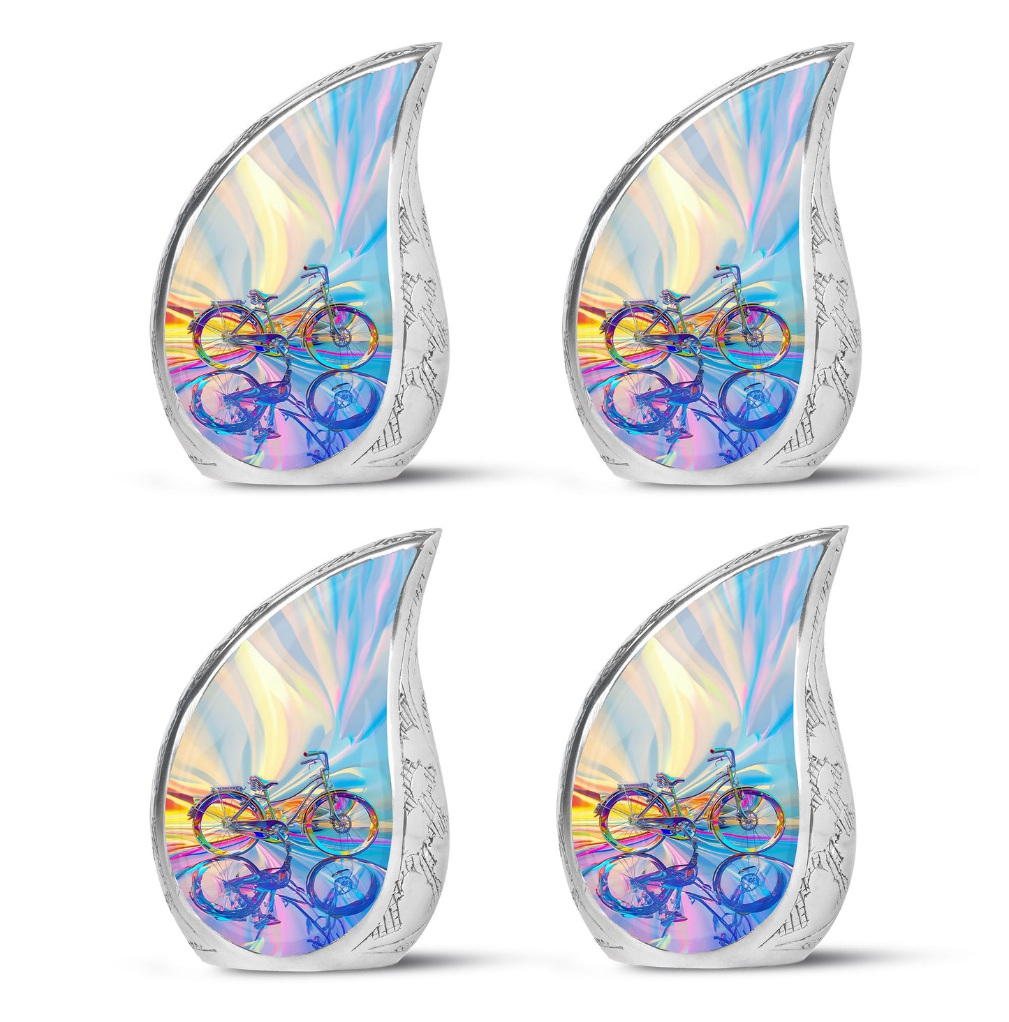 Personalized Bicycle Keepsake Urn for Human Ashes - 10-inch, 200 cu in - Yatskia