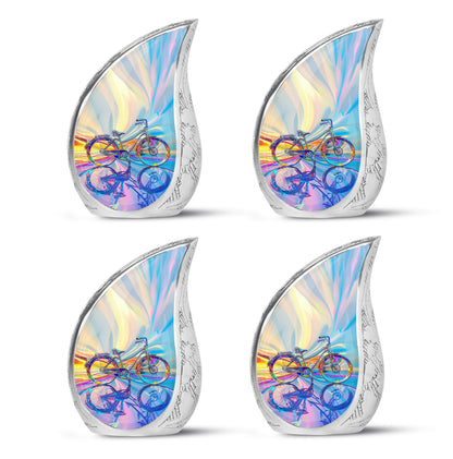 Personalized Bicycle Keepsake Urn for Human Ashes - 10-inch, 200 cu in - Yatskia