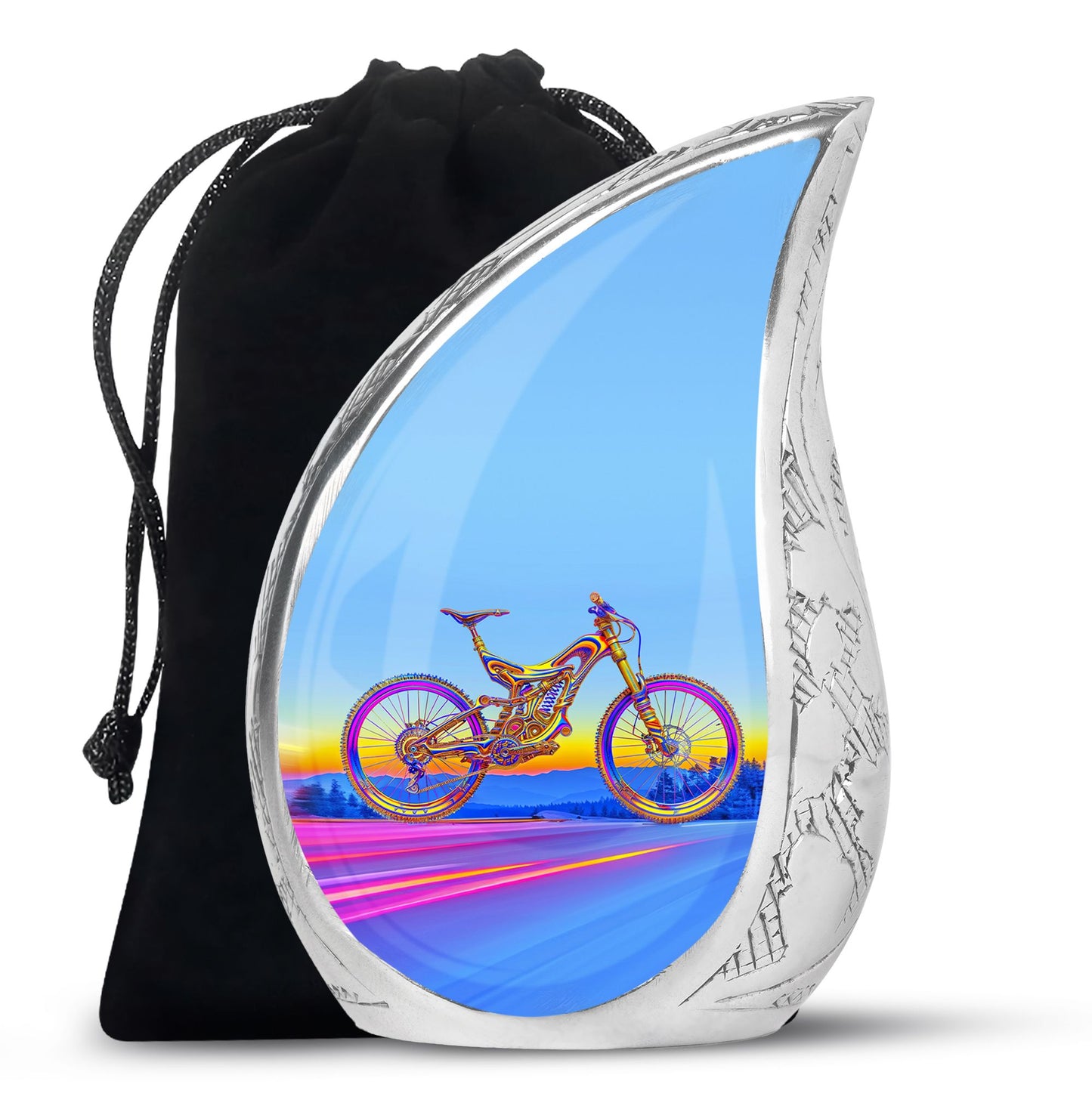 Personalized Bicycle Cremation Urn for Adult - 10-inch, 200 cu in - Yatskia