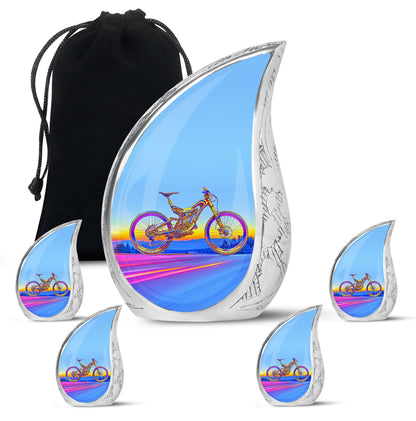 Personalized Bicycle Cremation Urn for Adult - 10-inch, 200 cu in - Yatskia