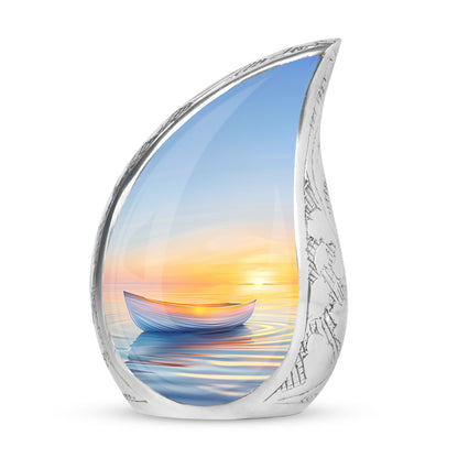 Personalized Sunset Cremation Urn for Adults - 10-inch, 200 cu in - Yatskia